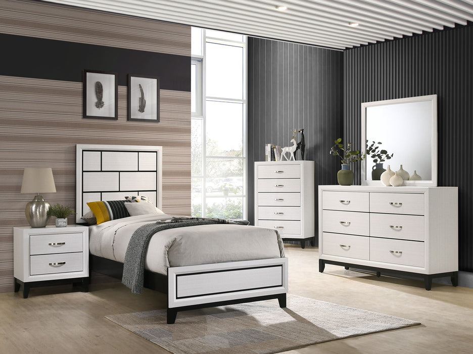 Akerson - Queen 5 Piece Bedroom Set - White
