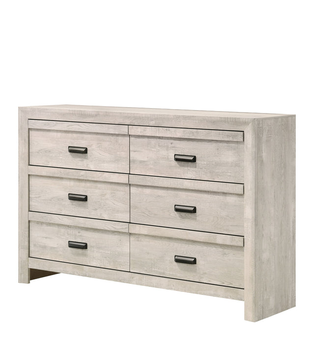 Valor - Full 4 Piece Bedroom Set - Antique White