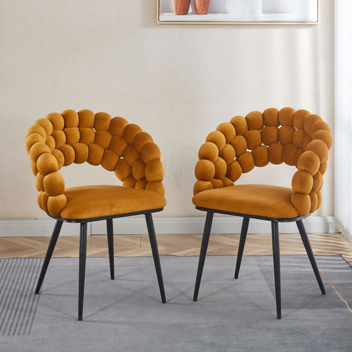 Modern Chair With Tube Legs, Soft Cushions And Comfortable Backrest