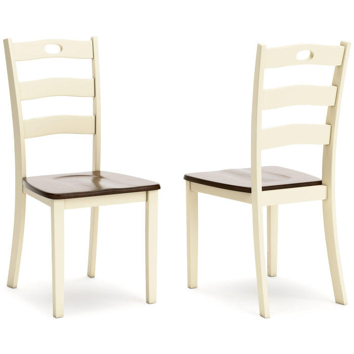 Woodanville - Dining Room Side Chair (Set of 2) - Cream / Brown