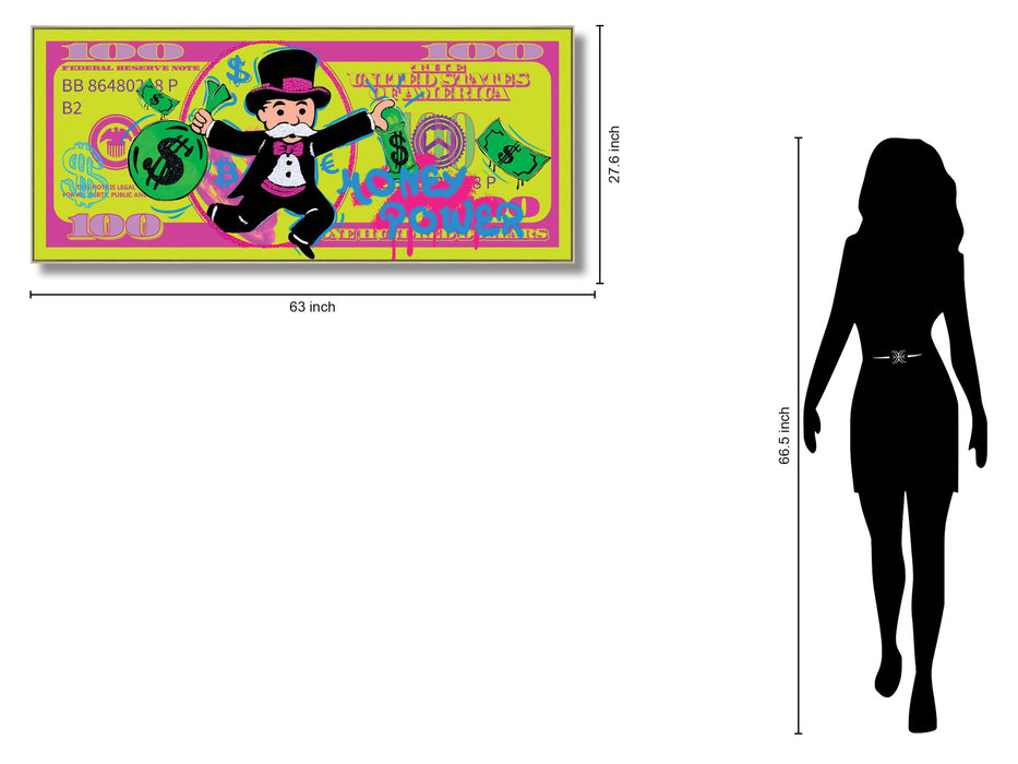 Vivid Fortune Parade - 28" x 63" Framed Wall Art