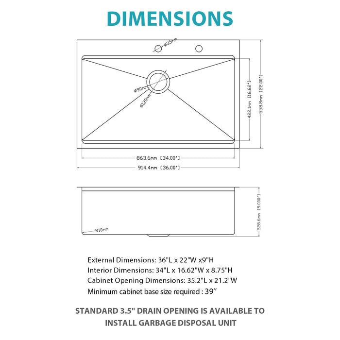 Drop In Workstation Sink Topmount Single Bowl With Pull Out Faucet And Soap Dispenser - Gunmetal Black