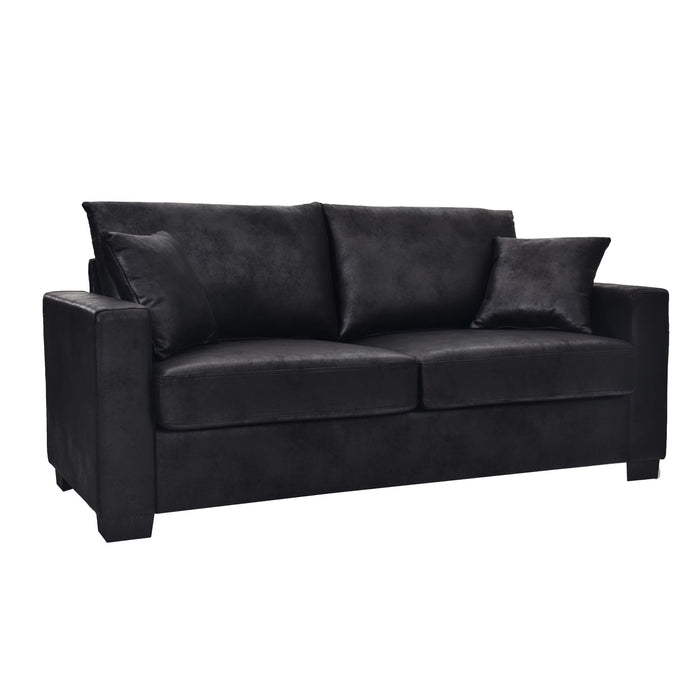 2 Seater Sofa, 2 Throw Pillows For Living Room