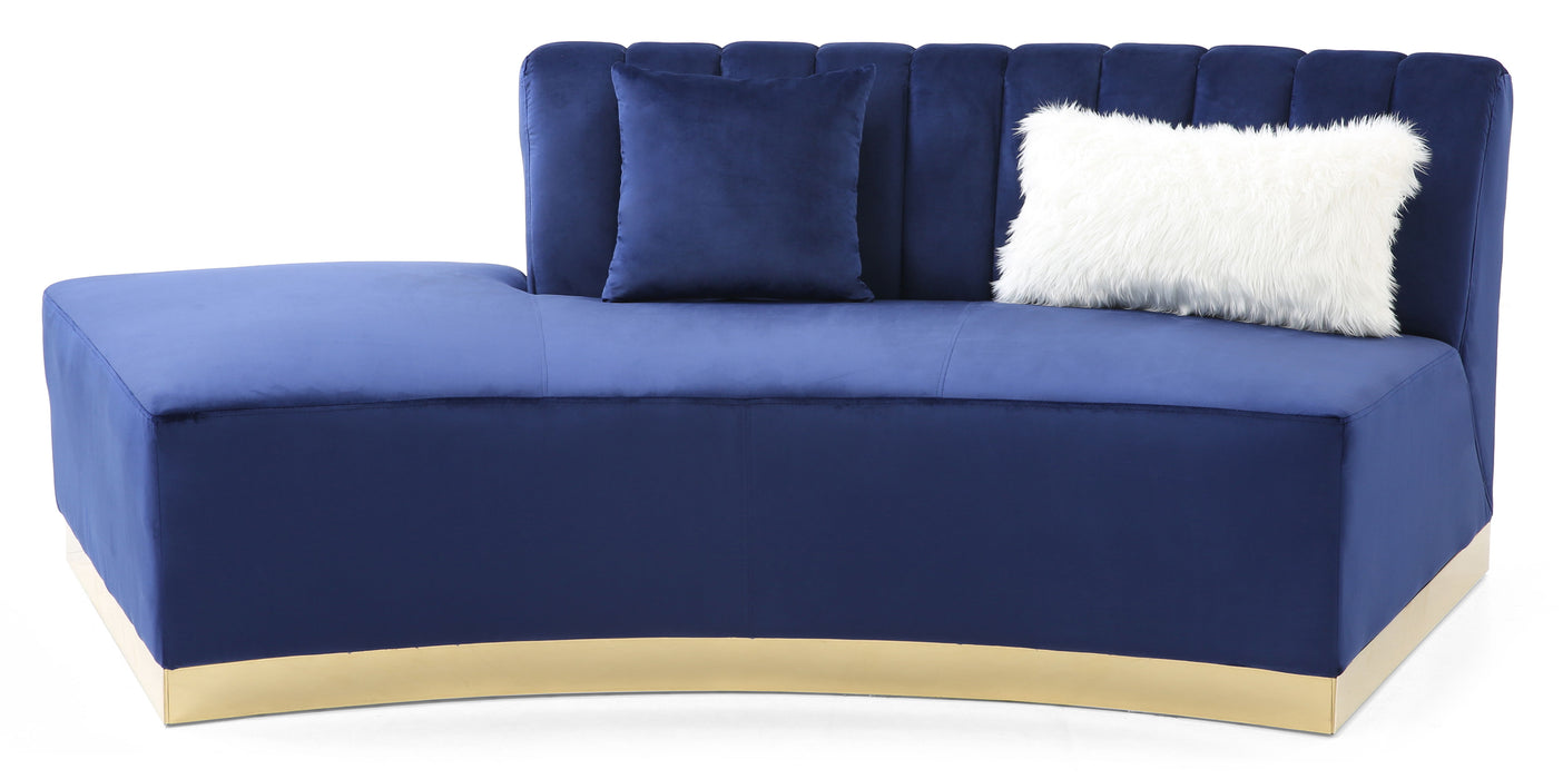 Glory Furniture Brentwood Chaise, Blue