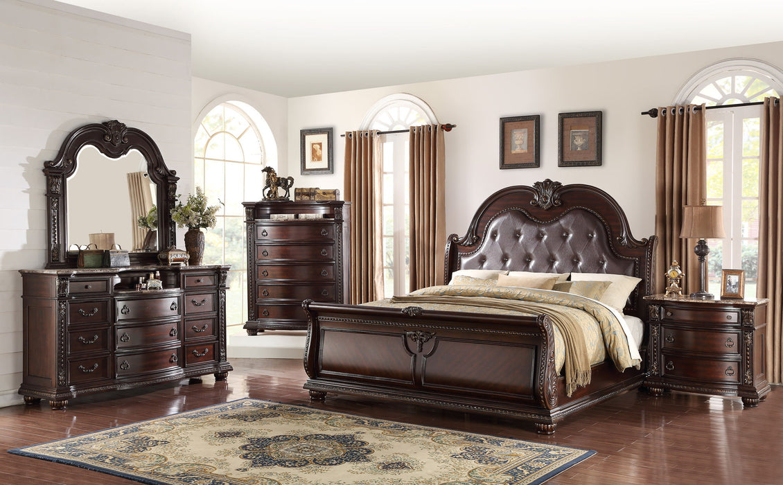 Stanley - California King 4 Piece Bedroom Set - Cherry