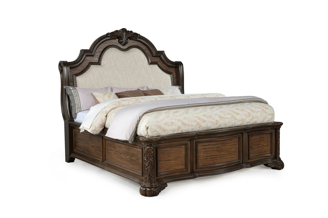 Ludwig - Queen Bed - Dark Brown