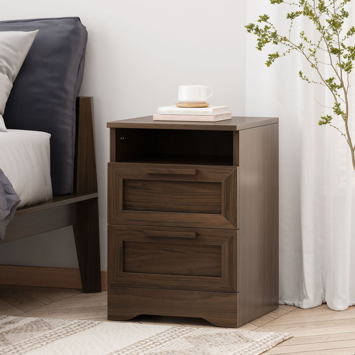 Broxon - Rustic Drawer Nightstand
