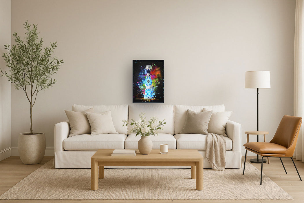 Electric Splash Spirit - 21" x 29" Framed Wall Art