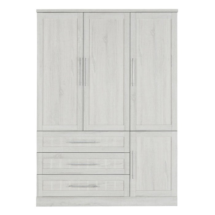 4 Door Wardrobe Armoire With 3 Drawers