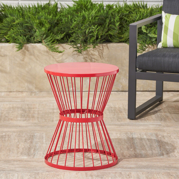 Lassen - Modern Outdoor Side Table With Hourglass Design