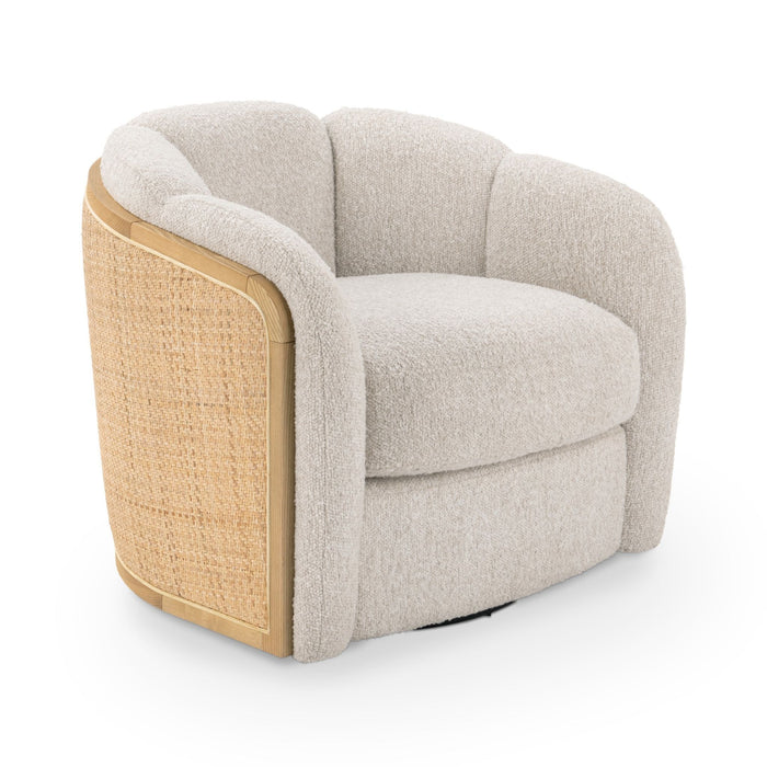 Daisy - Upholstered Swivel Chair - Coastal Sand