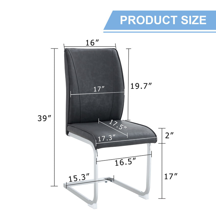 Luxury Simple Arch Chair, High Resilience With Metal Legs