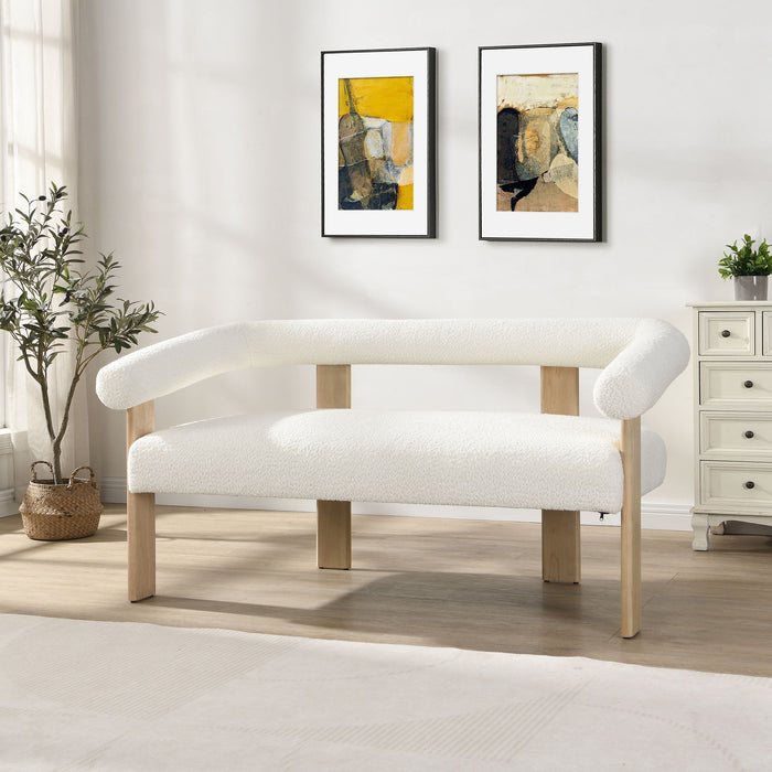 Modern Round Armrest Loveseat