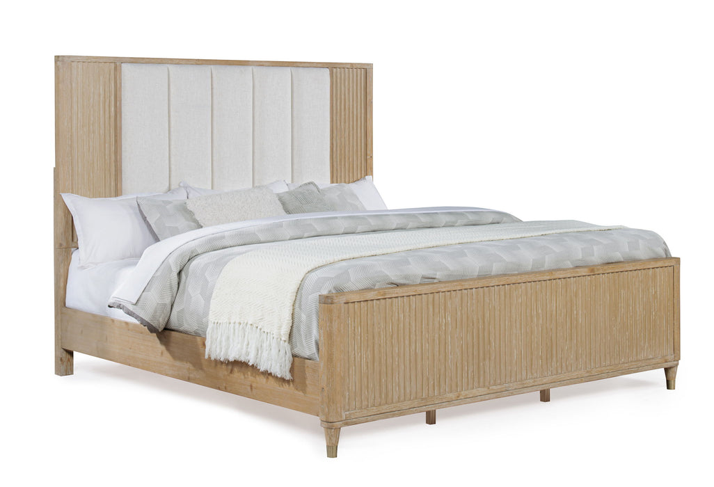 Kara - Queen 5 Piece Bedroom Set - Cerused Natural