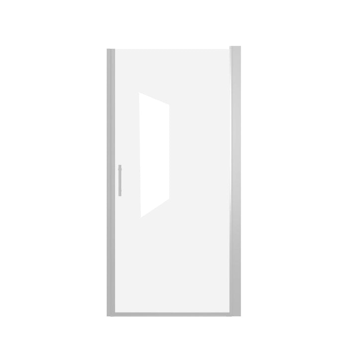 Shower Door, Tempered Glass With Safety Film - Chrome