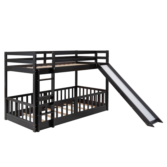 Bunk Bed With Convertible Ladder And Slide