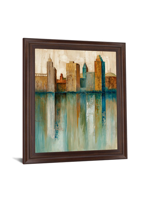 Amber Skyline - 28" x 34" Framed Wall Art