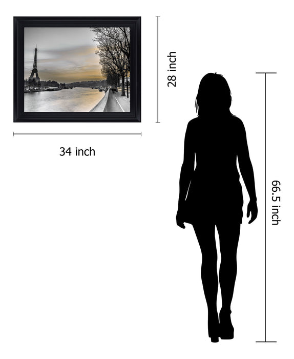 Amber Haze Promenade - 28" x 34" Framed Wall Art