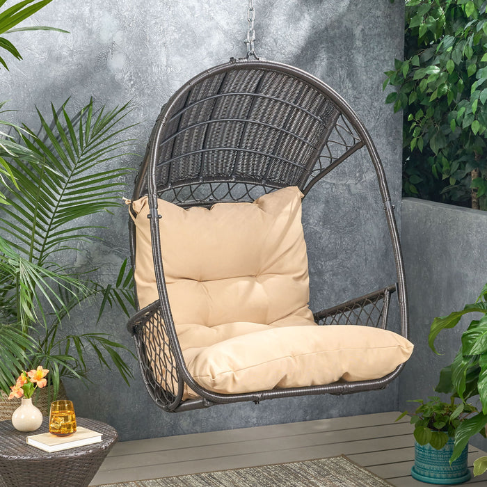 Malia - Wicker Hanging Chair With Cushion