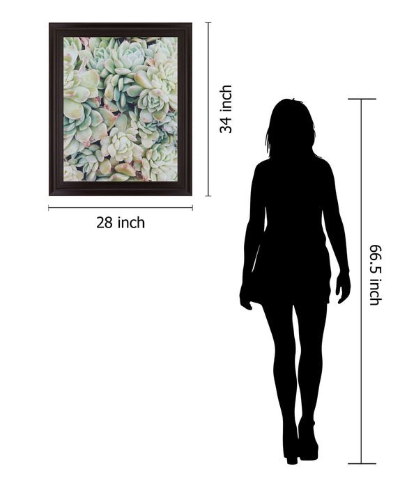 Verdant Rosette Cluster - 28" x 34" Framed Wall Art