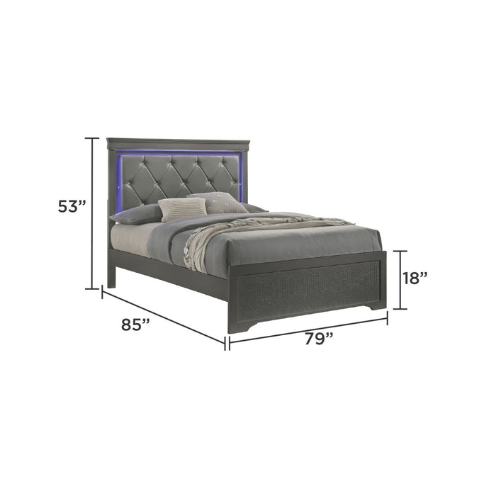 Blaze - Modern Bed With LED Headboard
