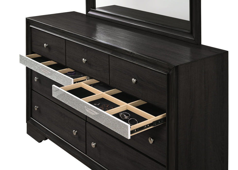 Regata - Dresser & Mirror - Black