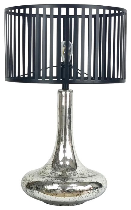 Silver Nocturne - 30 X 18 - Glass Table Lamp (Set of 2) - Antiqued Silver Mercury Glass
