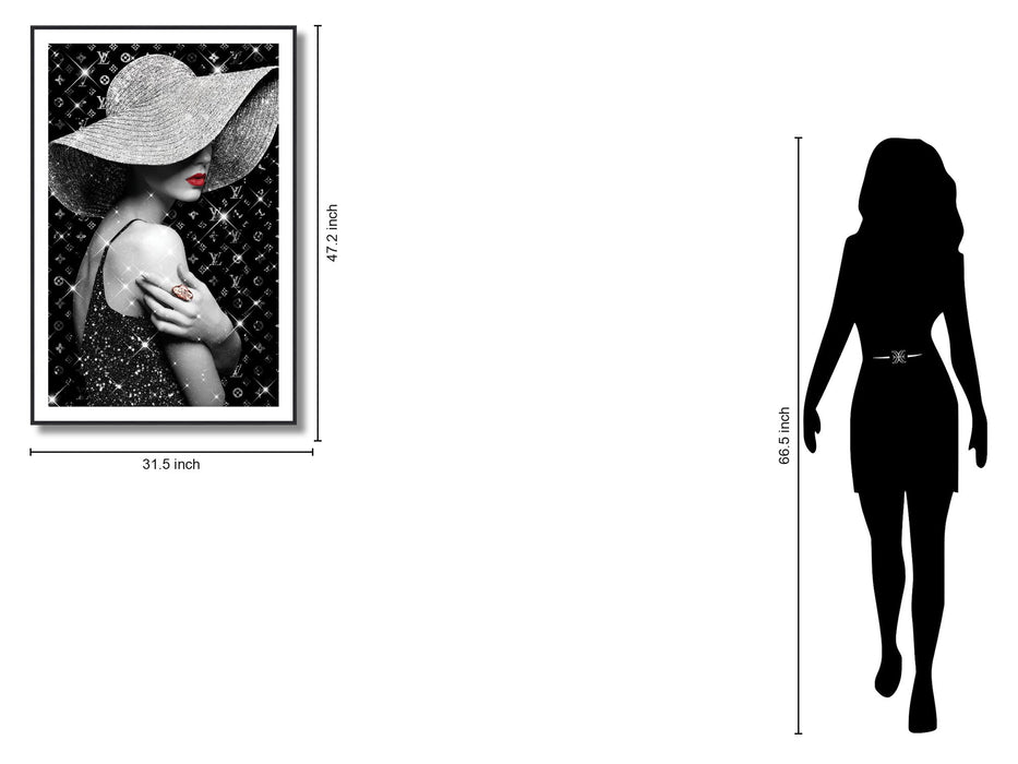 Silver Allure Portrait - 47" x 32" Framed Wall Art