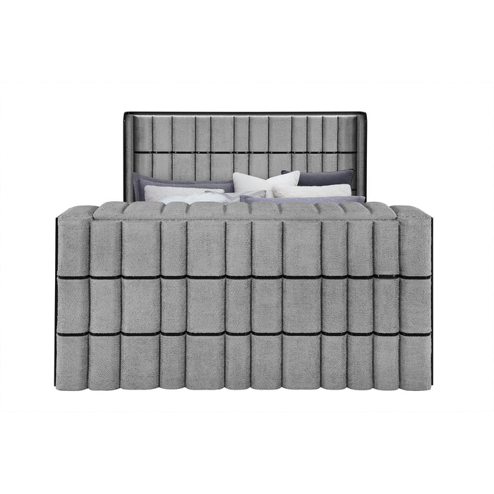 Isaiah - Bed With TV Lift-LED Speakers And Fireplace