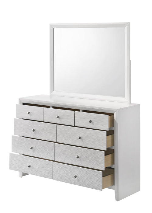 Evan - Dresser & Mirror - White