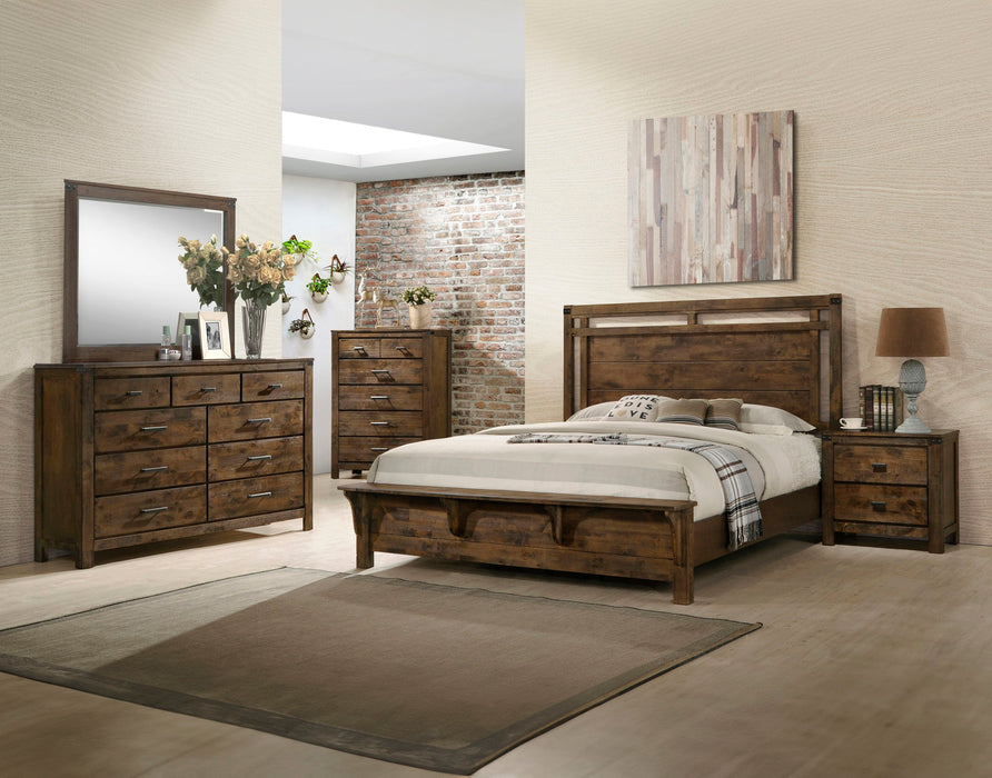 Curtis - King 5 Piece Bedroom Set - Dark Oak