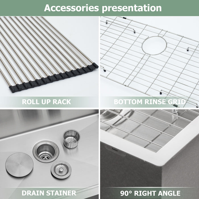 Stainless Steel Drop In Kitchen Sink, Topmount