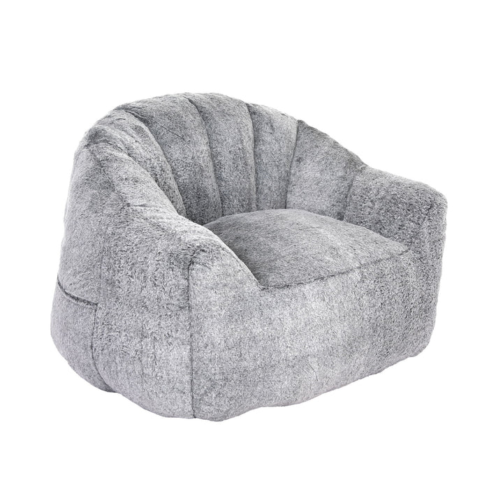 Beanbag Chair, Beanbag Sofa Chair With Armrests Stuffed High Density Foam