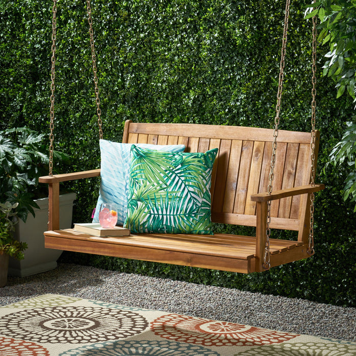Tambora - Porch Swing Acacia Wood Slat Design