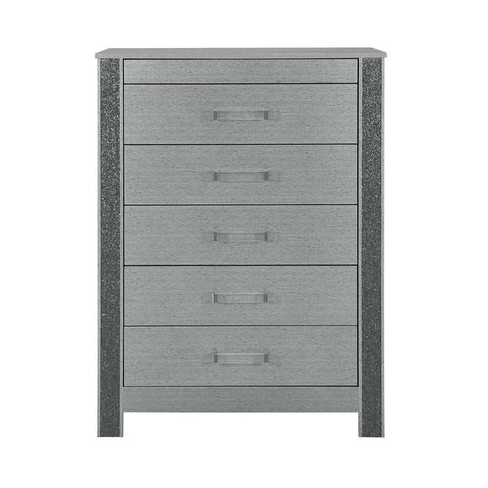 Lorenzo - Chest With Hidden Jewelry Compartment And Bar Handle - Silver