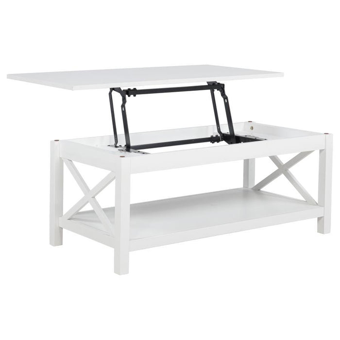 Skyview - 44" Rectangular Lift Top Coffee Table - White