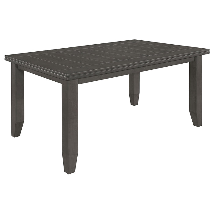 Dexter - Rectangular Plank Top Dining Table - Dark Gray
