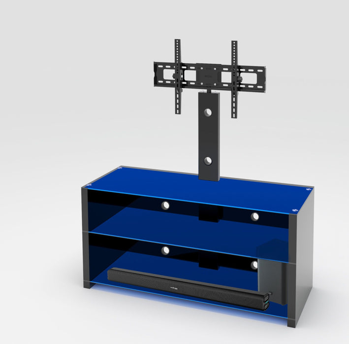 Glass TV Stand For 65" TV - Blue