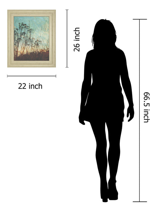 Wild Grass By Amy Melious - Framed Print Wall Art - Blue