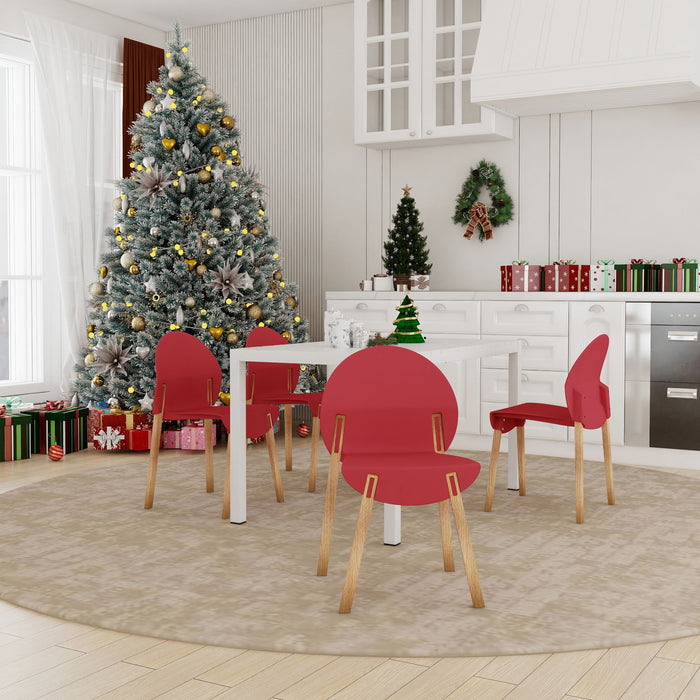 4 Piece Set Of Single Chairs With Long Table