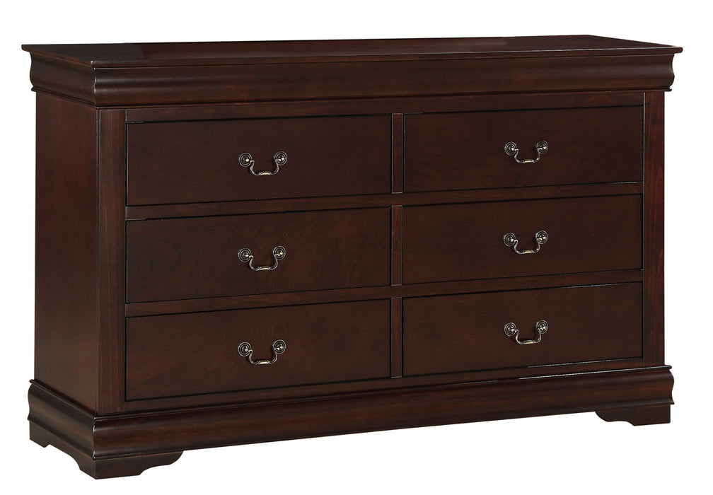 Louis Philip - Twin 5 Piece Bedroom Set - Cherry