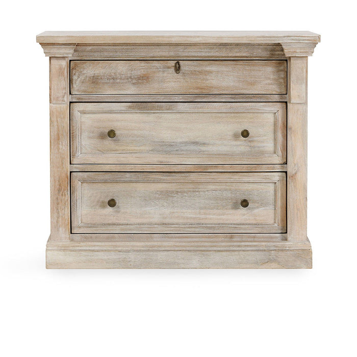Adelaide - 3 Drawer Nightstand - Natural Cream Wash