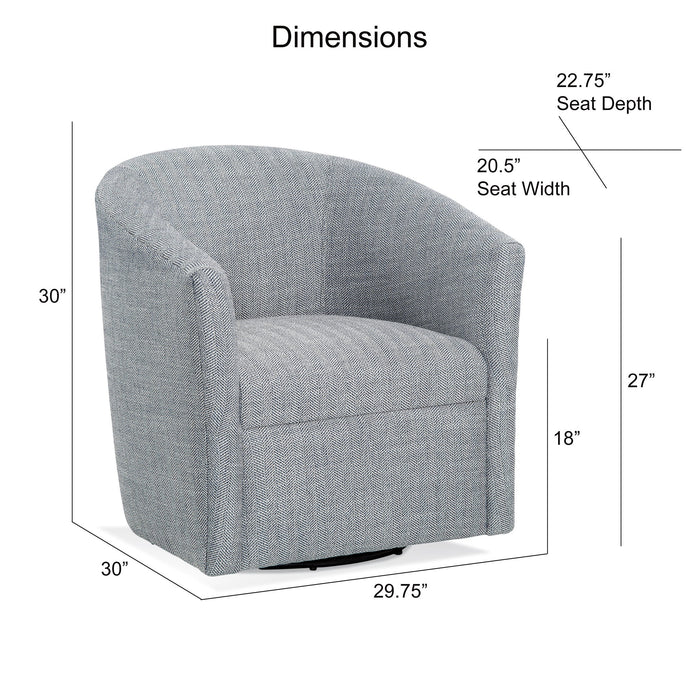 Lainey - Swivel Barrel Chair With 360 Degree Rotation