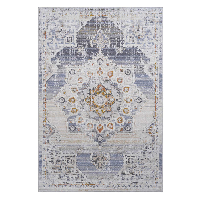 Payas - 8' X 10' Medallion Area Rug - Cream / Gold