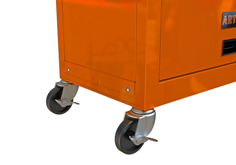 High Capacity Rolling Tool Chest With Wheels And Drawers, 8-Drawer Tool Storage Cabinet - Orange