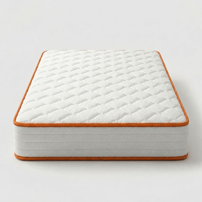 6" Medium Feel Comfort Foam Mattress With Textured Quilted Cover - White - Twin