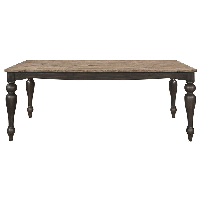 Kavita - Dining Table With Turned Leg - Brown