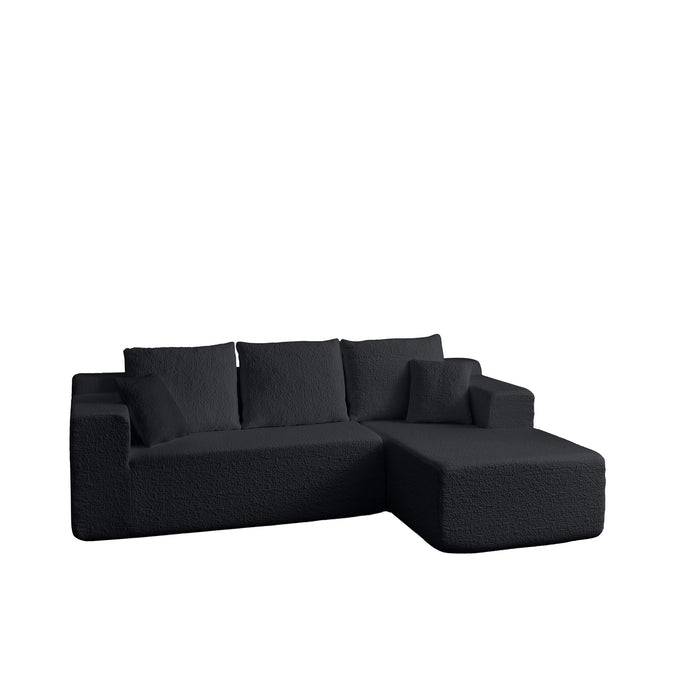 Modular Cloud Sectional Couch With L Shape Chaise, Deep Seat
