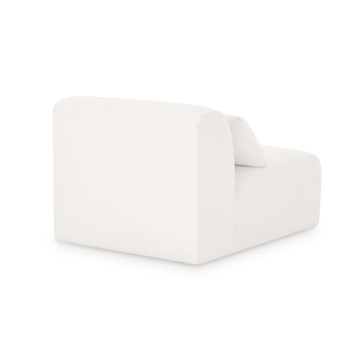 Tarra - Chenille Modular Armless Chair - Cream