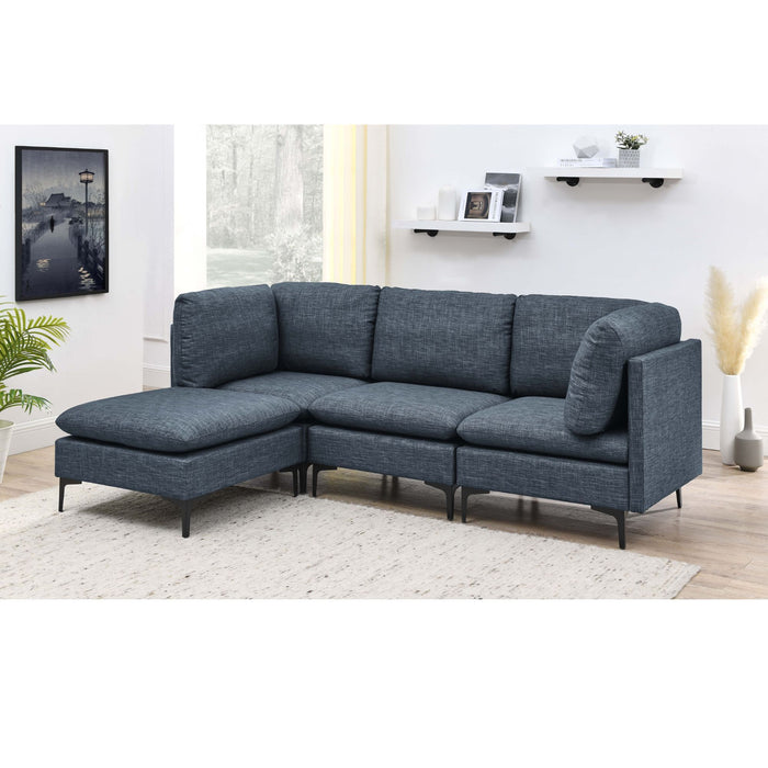 Upholstered Modular Sectional & Tall Legs